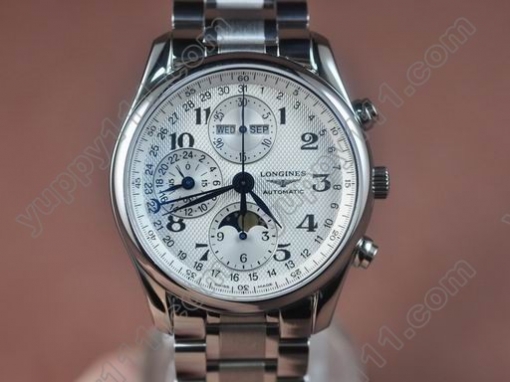 ロンジン Longines Master Chrono SS/SS White/Numeral Asia 7751自動巻き