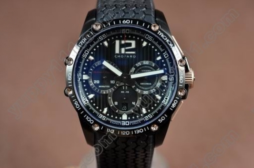 ショパールChopard Classic Racing S'pore GP PVD/RU Blk A-7750腕時計