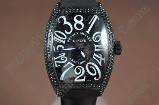 フランクミュラーFranck Muller Curvex Jumbo Crazy Hours PVD/LE Wht Asia 2813自動巻き