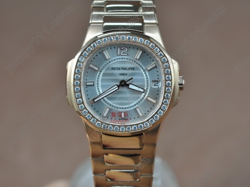 パテックフィリップPatek Philippe Nautilis Jumbo Ladies RG/RG/Diam White Swiss Quartzクオーツ