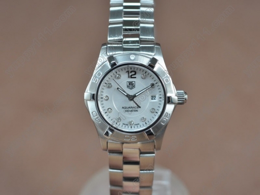 タグホイヤーTag Heuer Aquaracer Ladies SS/SS White Swiss Eta Quartz 700クオーツ