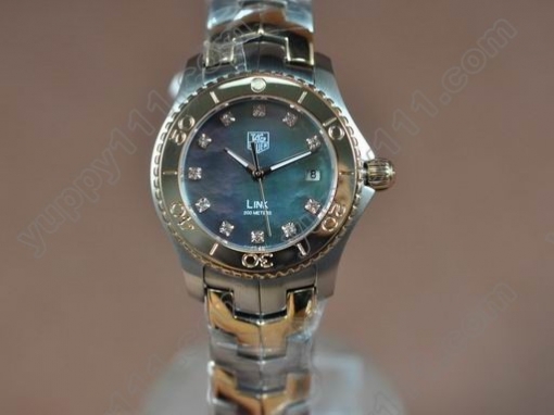 タグホイヤーTag Heuer Link Sports Ladies TT/RG MOP D-Blue Stick S-Qtzクオーツ腕時計