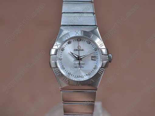 オメガOmega Constellation 28mm SS Silver dial Swiss eta 2671-2自動巻き