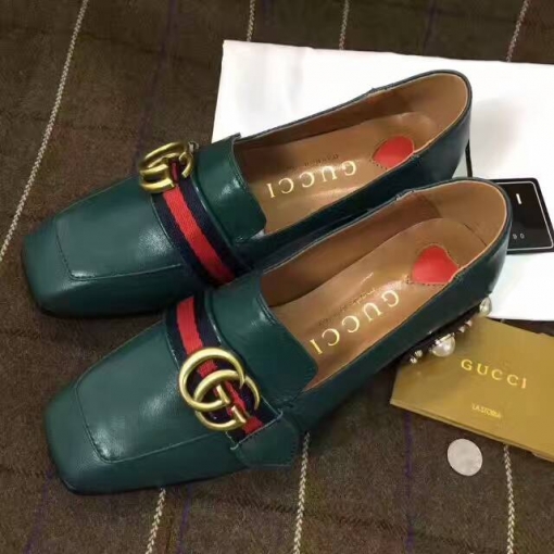 GUCCI グッチコピー 靴 2024新作 パールシリーズ 牛革 カジュアルシューズ gux1761326-3