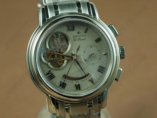 ゼニスZenith Watches El Primero Open Chrono SS/SS White Venus 75 H/W Chrono/P手巻き