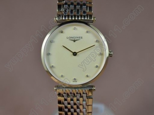 ロンジンLongines Man La Grande Classique TT Gold Dial Japanクオーツ