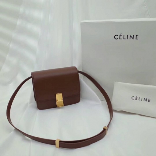 セリーヌ偽物バッグ CELINE 2024新作 カーフスキンボックスのスモールクラシックバッグ 164183