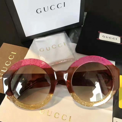 2024新作 偽物グッチ サングラス GUCCI 可愛いお マルチカラー 丸眼鏡 gg0084-3