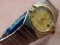 オメガOmega 18K Wrapped TT Men Diam Bezel Insignia Diamondクオーツ