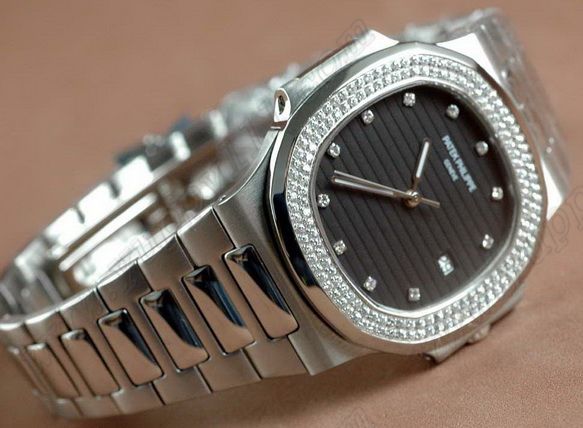 パテックフィリップPatek Philippe Nautilis Jumbo SS Black/Diam Diam Bez自動巻き