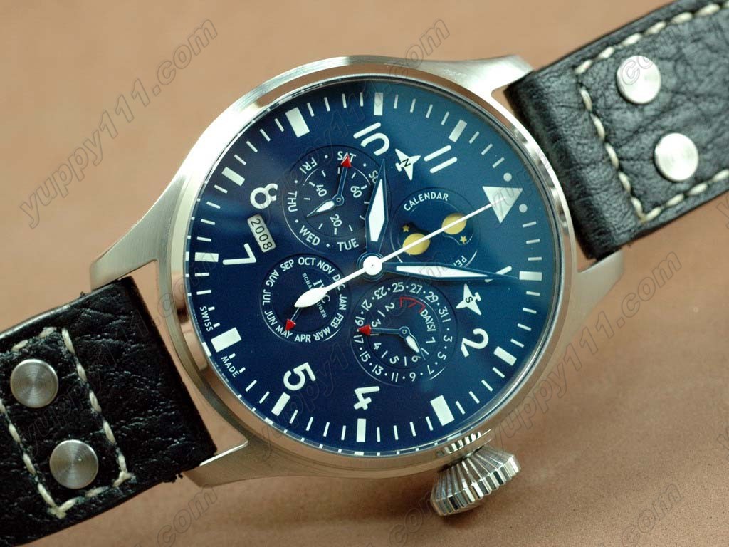 IWC Big Pilot Perpetual Calender SS/LE Blue Asian Auto 23J自動卷き