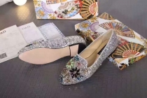 D&G ドルチェ&ガッバーナコピー 靴 2025新作 ラインストーン おしゃれ刺繍 フラットシューズ dgx1773024-4